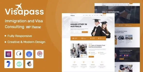 Download Visapass-Immigration Consulting Theme-Free RTL Support-Visa Forms Legal Services