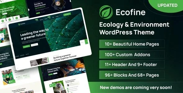 Download Ecofine-Environmental Sustainability & Ecosystem Design Blog Theme
