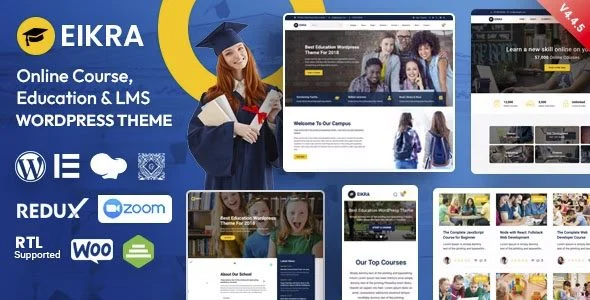 Download Eikra Education Theme-Smart LMS Tutorials School College Download