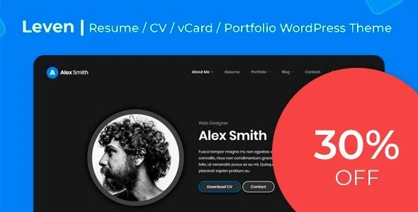 Download Leven-Professional Resume Theme-Modern Design-Business Portfolio-Creative Work