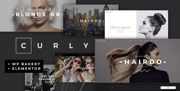 Download Curly-Premium Stylish Salon Theme-Hair Styling Design Elegant Looks
