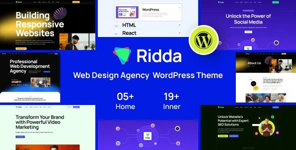 Download Ridda-Themes for Creative Agencies-Modern Design Services Freelancers Digital Marketing Experts