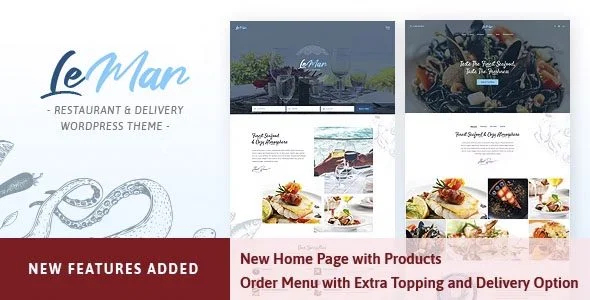 Download LeMar - Elegant Seafood Restaurant Theme Premium Restaurant Design Modern Cuisine