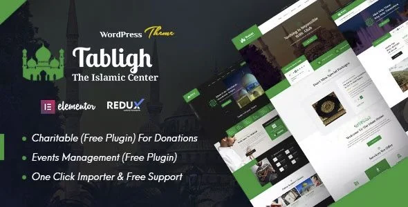 Download Tabligh Islamic Institute Mosque Theme-RTL modern Muslim community free
