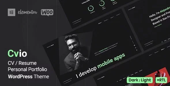 Download Cvio-Personal Portfolio-Responsive Design-Modern Aesthetics-Free