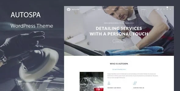 Download Auto Spa Car Wash WordPress Theme for Spa Salon Car Care Business High-converting Design