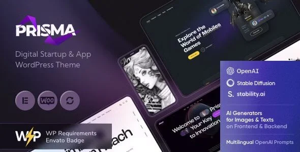 Download Prisma-Digital Startup App Theme-Free AI Features-Business Growth Modern Design