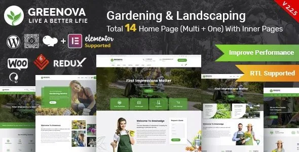 Download Greenova-Garden Design-Landscaping Blog Theme Free