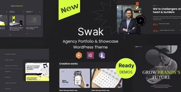 Download Swak-Agency Portfolio & Showcase Theme-Professional Design-Modern UI-Business Marketing