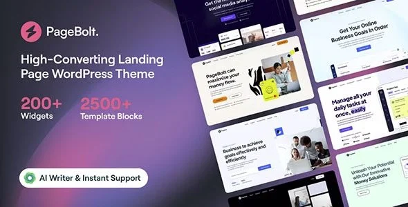Download PageBolt-Landing Page-Conversion Exit Intent Lead Capture SEO Friendly Theme