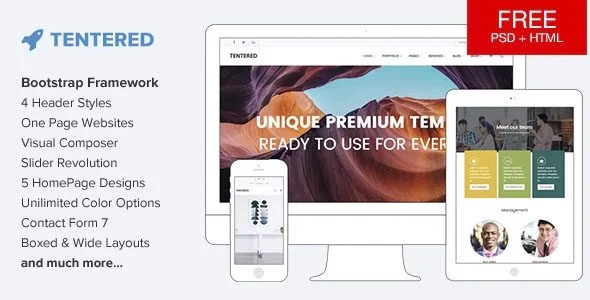 Download Tentered Multi Purpose Theme-Responsive Design-Business Blog E-commerce Download Free