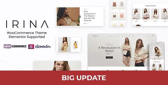 Download IRINA WooCommerce Theme for store design & SEO optimization premium