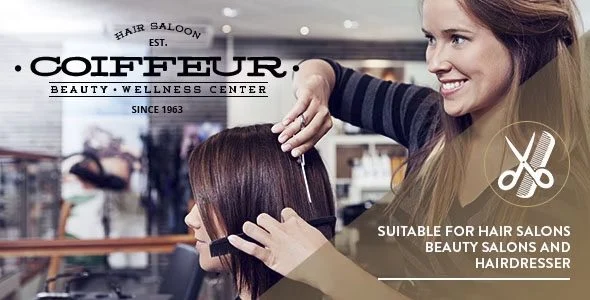 Download Coiffeur-Hair Salon Theme-Modern Styling Professional Design Elegant Beauty
