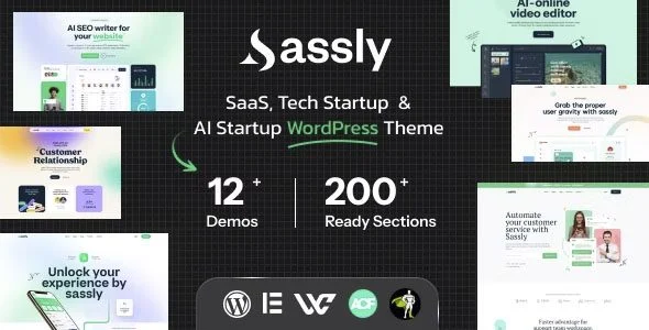 Download Sassly-Premium Tech Startup Theme for AI SaaS Business