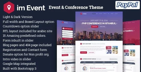 Download imEvent-Conference Event Planner-Free Premium Themes-Professional Events Calendar