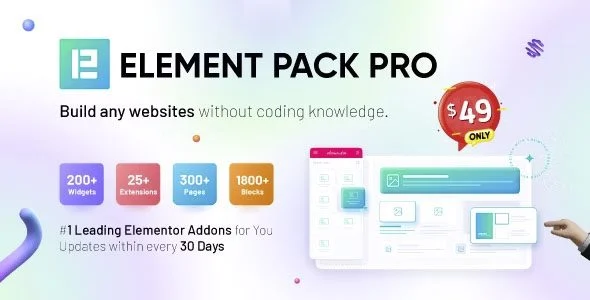 Download Element Pack-Boost Elementor Sites-Free Premium Addons