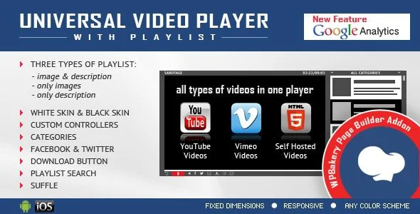 Download Universal Video Player-Responsive Page Builder Integration-Free Video Player for WPbakery