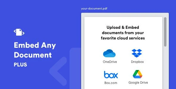 Download Embed Any Document Plus-Document Embedding Tool-Document Sharing & Preview-Convert PDF to HTML