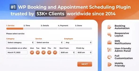 Download Bookly PRO-Online Appointment Scheduler-Scheduling Tool for Clinics Businesses Workshops