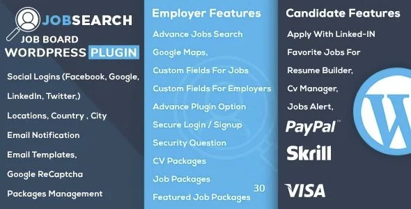 Download JobSearch WP Job Board-Enhanced Job Posting-Premium Paid Job Board Employment Opportunities
