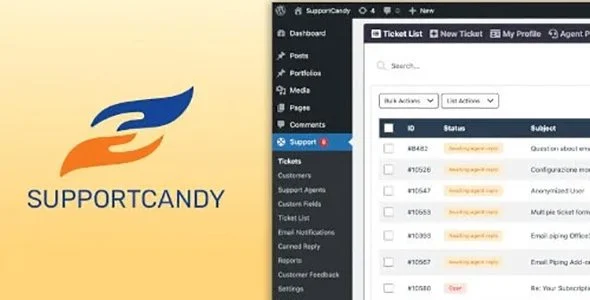 Download SupportCandy customer support+helpdesk+knowledge base for WordPress-FREE premium addons included
