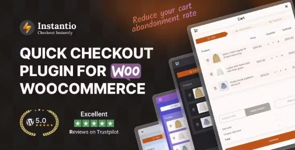 Download Instantio Premium Quick Checkout Direct Floating Side Popup Cart Fast Secure