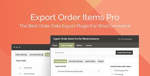 Download Export Order Items Pro for WooCommerce-Streamline E-commerce Orders-Inventory Management Order Tracking