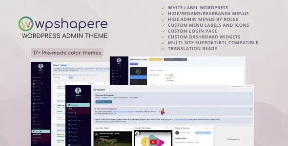 Download WPShapere Admin Theme-Free Responsive Design UI Elements Business E-Commerce Dashboard