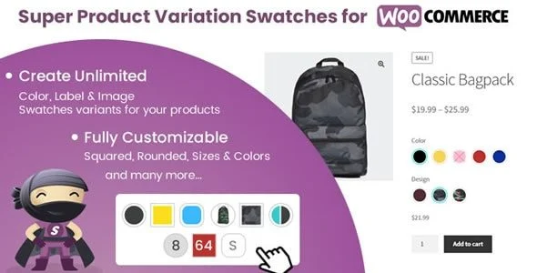 Download Product Color Swatches-Boost Sales-FREE WooCommerce Skins Design Customization