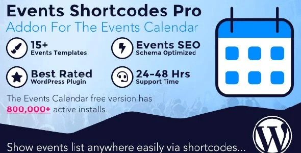 Download Events Calendar Pro-Shortcodes-Block Calendar Event Management Free