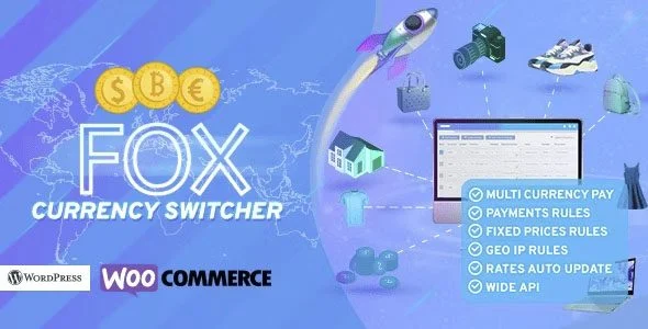 Download WooCommerce Currency Switcher convert manage multi currency exchange rate online store