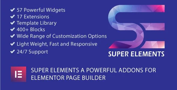 Download Super Elements-Elementor page builder extensions-free premium add-ons conversion optimization design elements