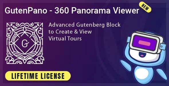 Download GutenPano-Free 360 Panorama Viewer-Fullscreen Interactive View-Gutenberg SEO Friendly