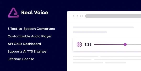 Download Real Voice-Text to Speech AI for WordPress-Free Premium