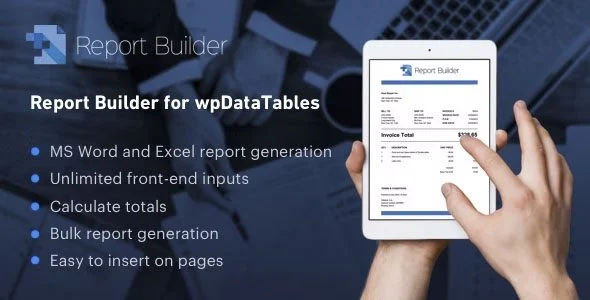 Download Report Builder-DOCX Excel document generator free premium tools