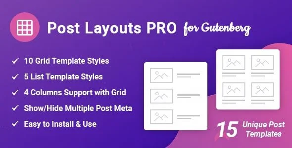 Download Post Layouts Pro-Gutenberg Design-Free Premium Templates Layouts