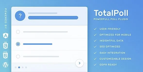Download TotalPoll Pro-Advanced Polls-Powered Analytics User Engagement Survey Integration