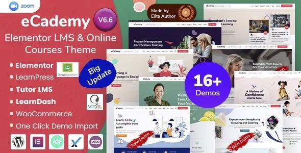 Download eCademy-Education LMS Online Coaching Premium Theme Free