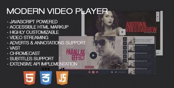 Download Modern Video Player-Full Screen UI-HD Support-Interactive Controls-SEO Friendly-Adaptive Streaming