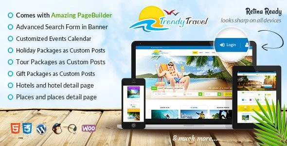 Download Trendy Travel-Responsive Design-Travel Agency-SEO Optimized-Premium