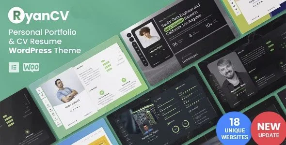 Download RyanCV-Personal Portfolio Resume Theme-Professional Design-Creative CV-Business Resume Download