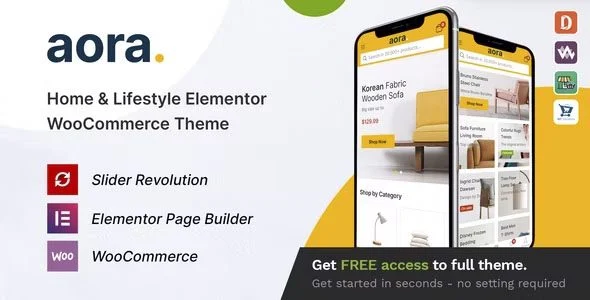 Download Aora-Home Lifestyle WooCommerce Conversion Optimization Premium Theme