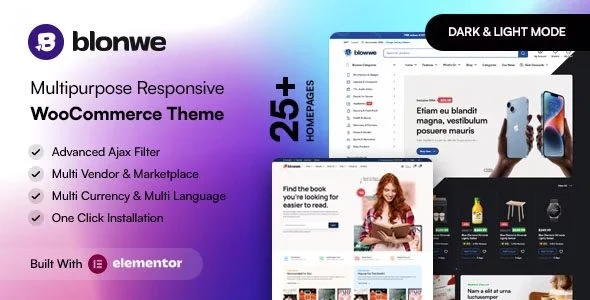 Download Blonwe Premium-Responsive E-commerce Design-SEO Optimized & Multi Vendor Ready
