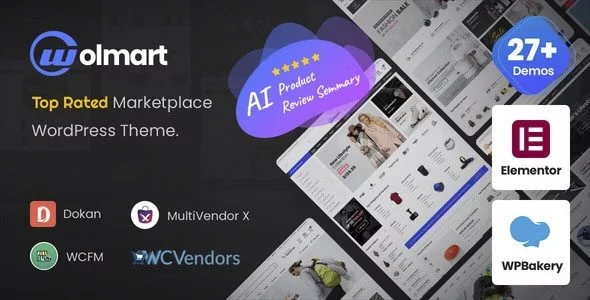 Download Wolmart Multi-Vendor Marketplace Theme - Best for Dropshippers & Suppliers - SEO Friendly & Fast