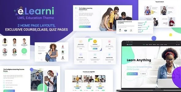 Download eLearni-Online Course Platform-Education Resource Creation-Premium Quality