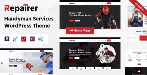 Download Repairer-Handyman Services-Professional Clean UI-Easy Booking-Free Download