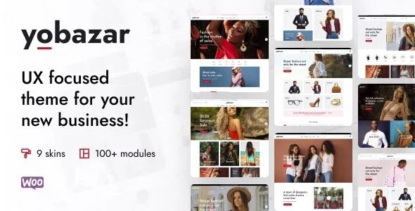 Download Yobazar-Elementor Fashion WooCommerce Theme-Modular Design-Responsive Layout-Best Selling-SEO Friendly