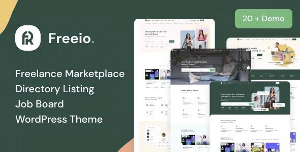 Download Freeio Freelance Marketplace Theme for creative portfolios elegant designs professional layout