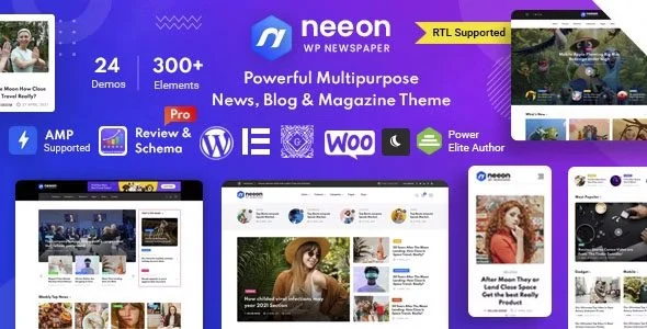 Download Neeon-News Magazine Theme-Elegant Design-High converting-SEO Friendly-Responsive Layout
