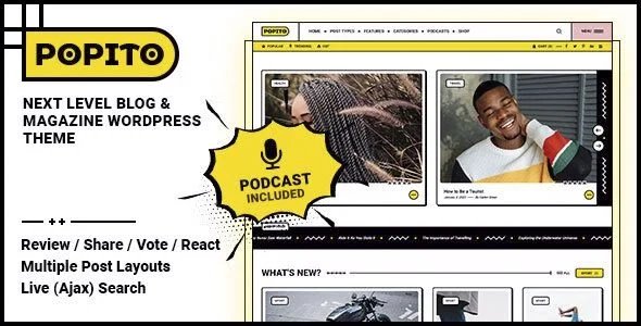 Download Popito-Personal Blog Magazine Design Modern Stylish Free